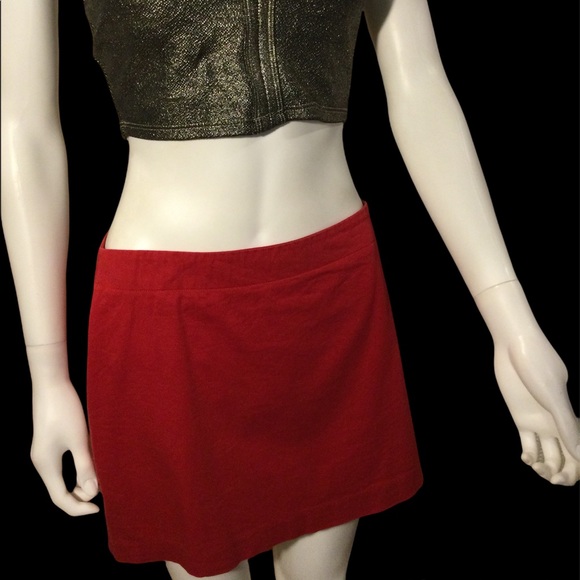 ❤️🔥HP!❤️🔥 VINTAGE | Express | Red Cotton Mini Skirt - Picture 3 of 5